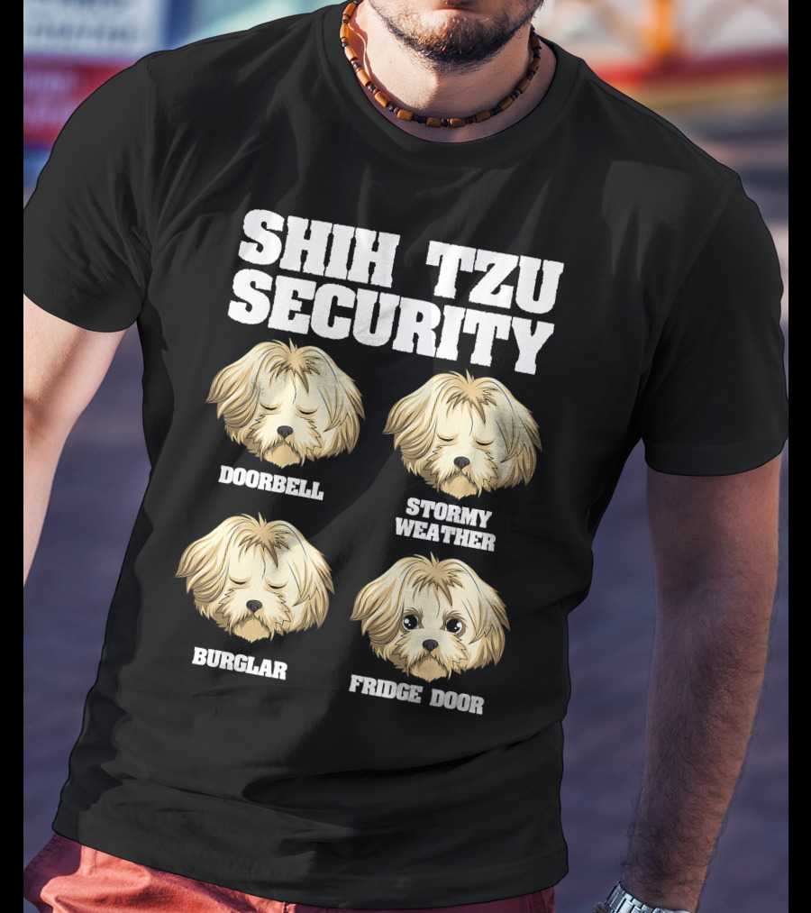 Shih Tzu Security Fridge Door Pot Roast Vegetables Sausage Pate T-Shirt