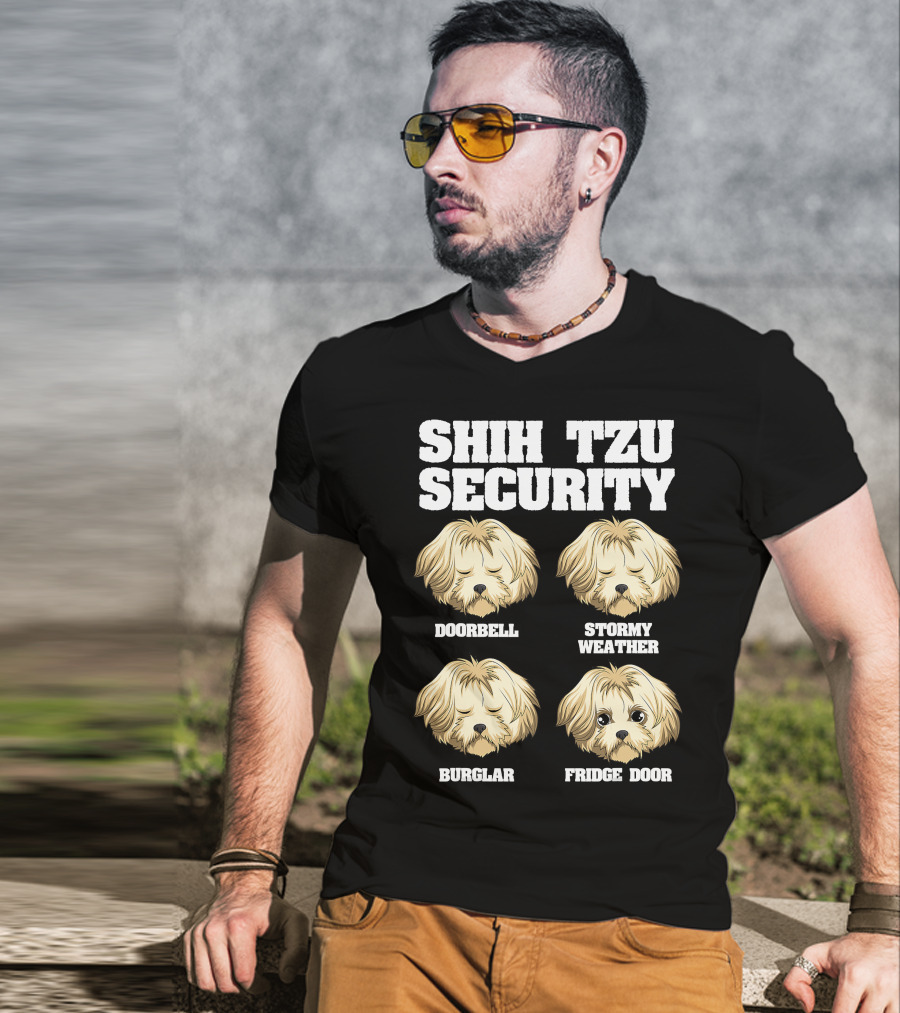 Shih Tzu Security Fridge Door Pot Roast Vegetables Sausage Pate T-Shirt