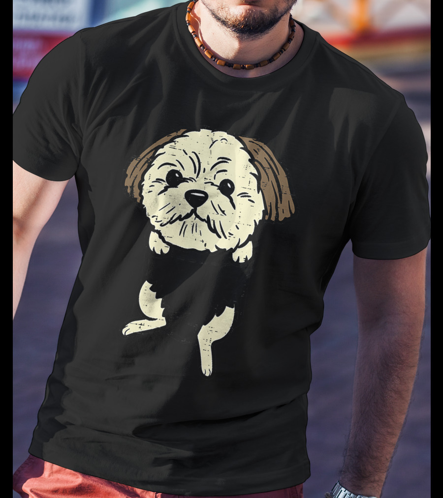 Shih Tzu Pocket Feet Cute Animal Pet T-Shirt