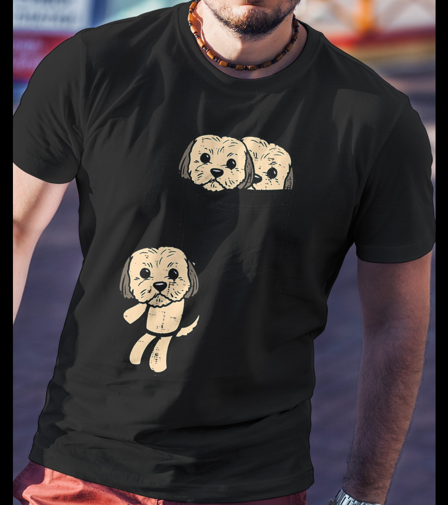 Pocket Shih Tzu Puppies Cute Animal Dog Lover Pet T-Shirt