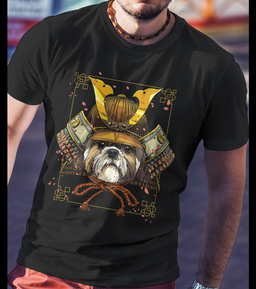 Samurai Shih Tzu Dog Warrior For Samurai Lovers T-Shirt