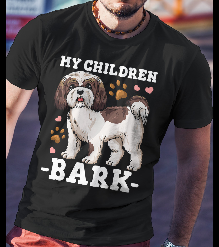 Shih Tzu Paw Heart Bark T-Shirt
