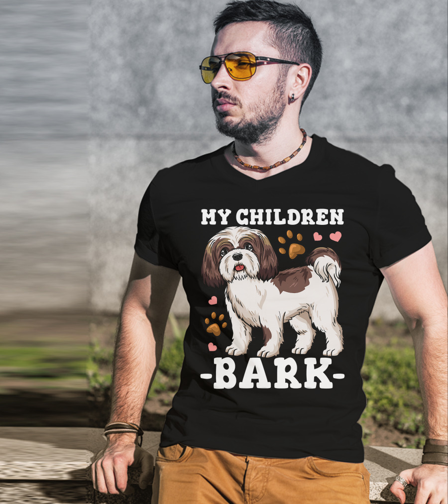 Shih Tzu Paw Heart Bark T-Shirt