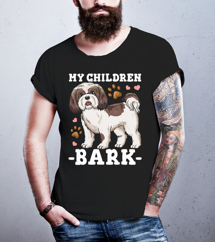 Shih Tzu Paw Heart Bark T-Shirt