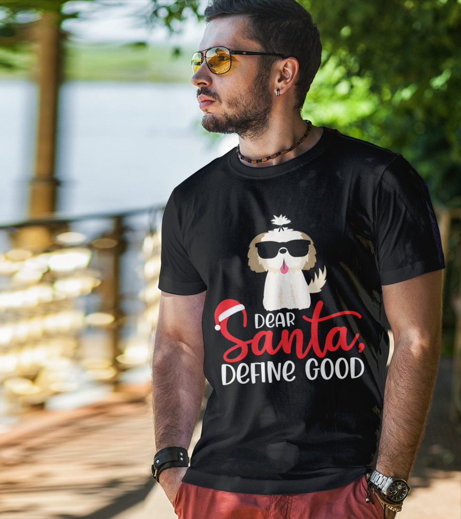 Shih Tzu Santa Define Good Dog Christmas Love T-Shirt