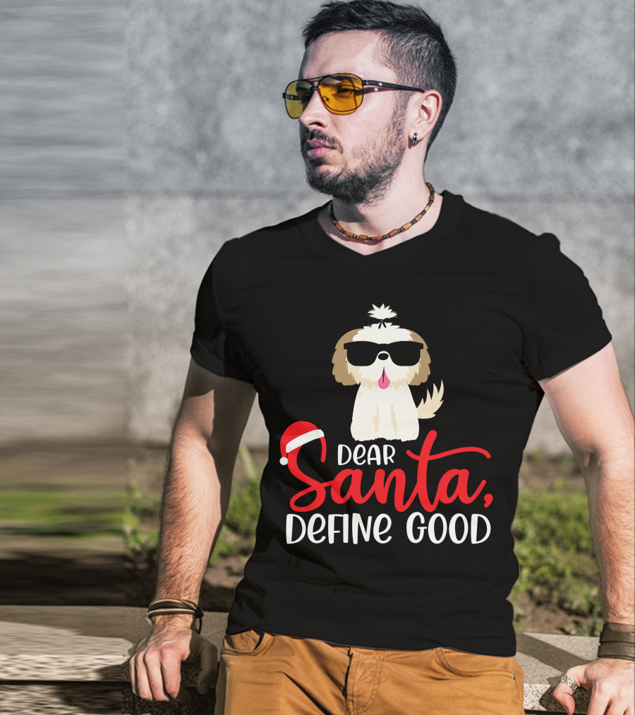 Shih Tzu Santa Define Good Dog Christmas Love T-Shirt