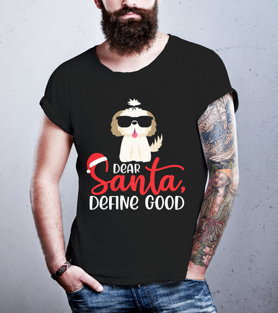 Shih Tzu Santa Define Good Dog Christmas Love T-Shirt