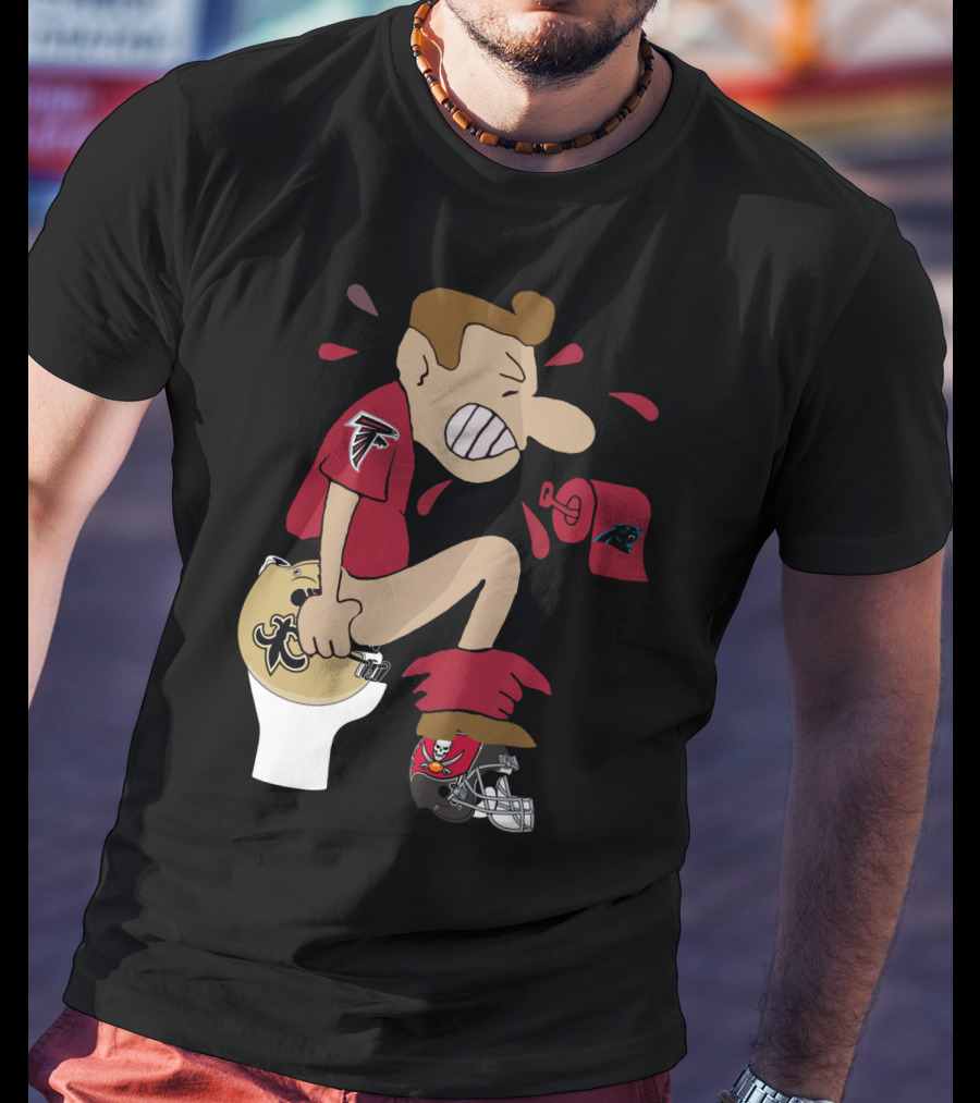 Atlanta Falcons Vs. Saints Panthers Buccaneers Rivalry Humor T-Shirt