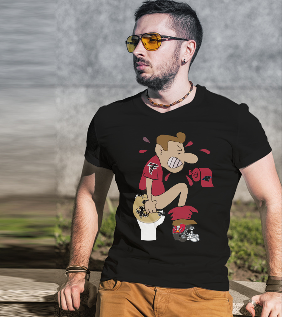Atlanta Falcons Vs. Saints Panthers Buccaneers Rivalry Humor T-Shirt