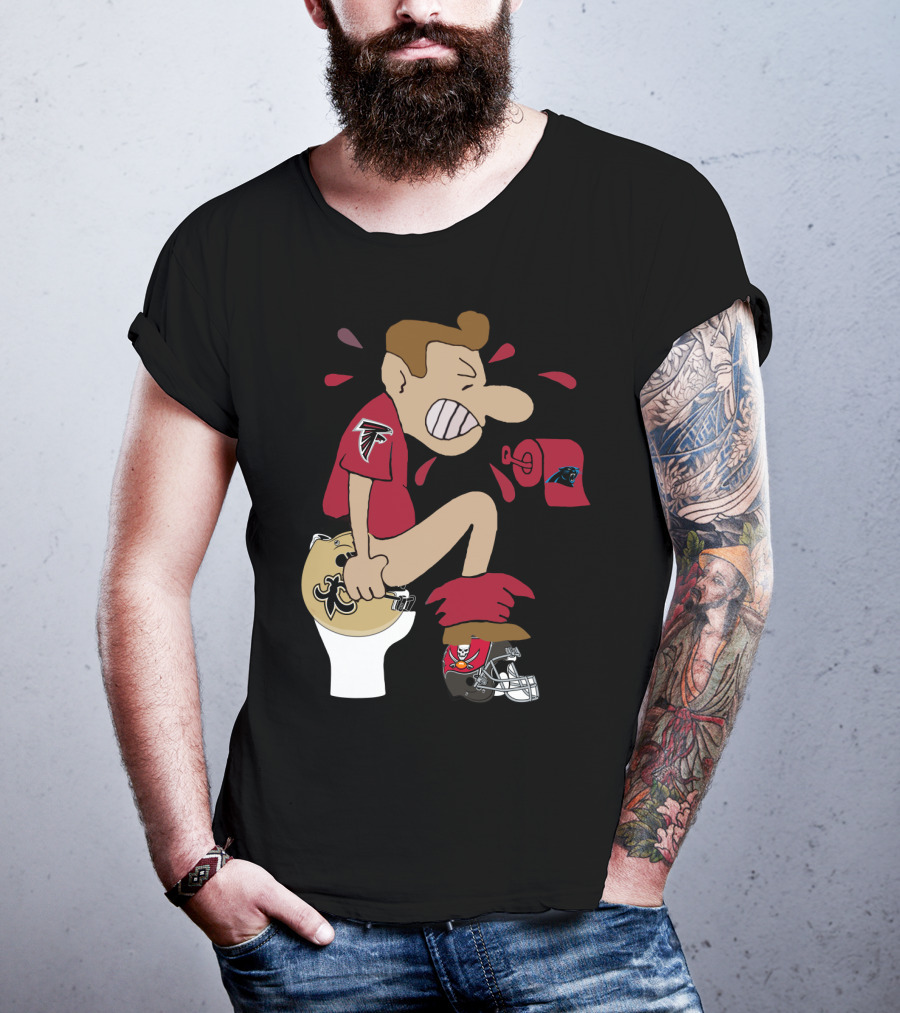 Atlanta Falcons Vs. Saints Panthers Buccaneers Rivalry Humor T-Shirt