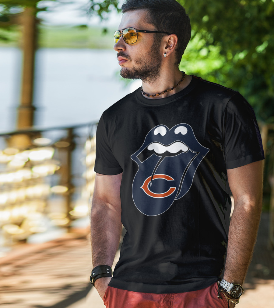Chicago Bears Lips Logo Icon T-Shirt