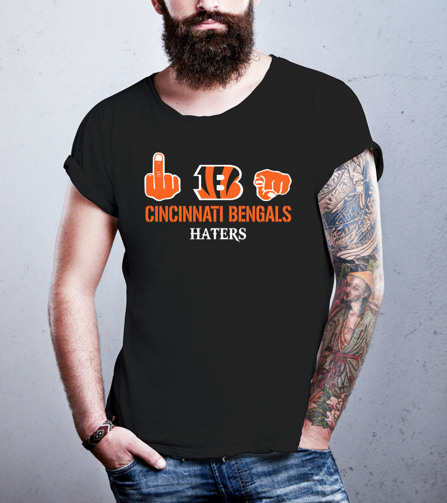 Cincinnati Bengals Haters Logo Icons T-Shirt