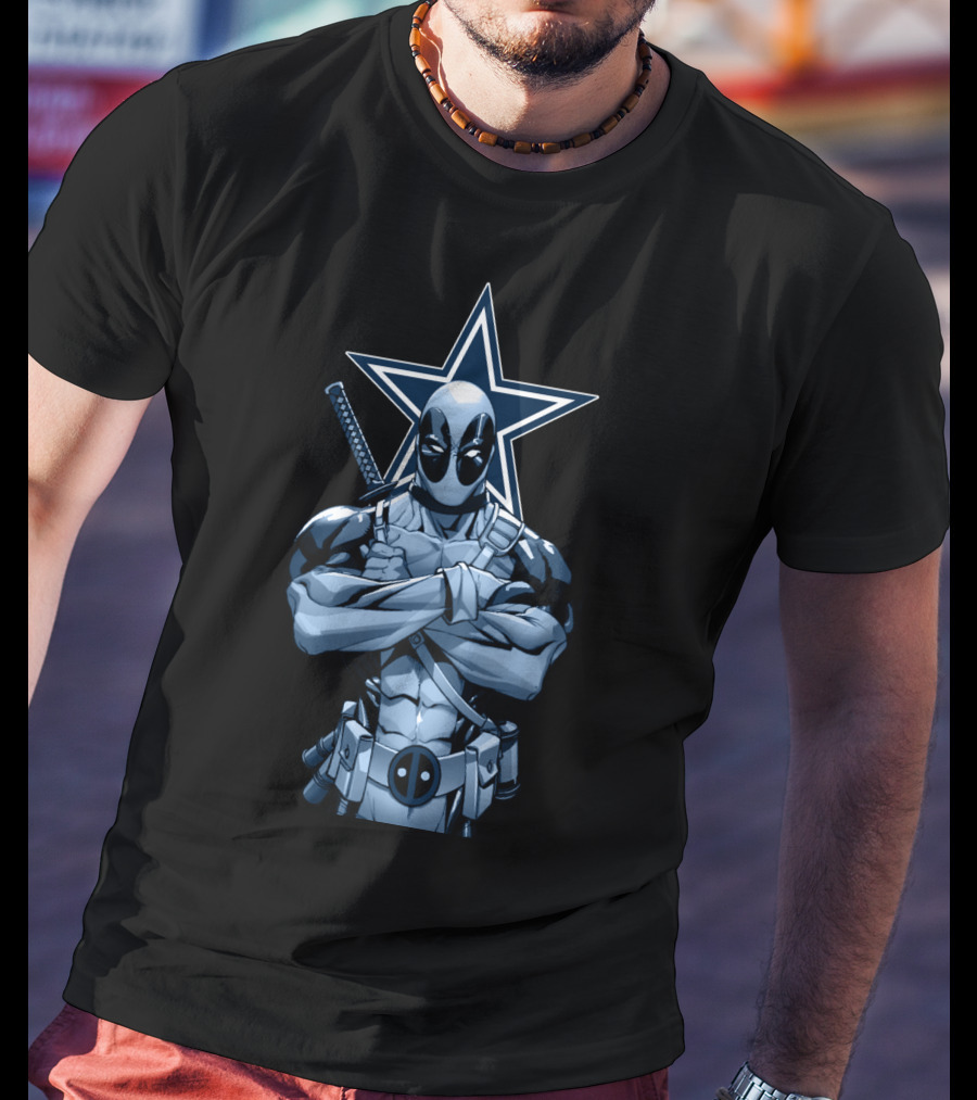 Deadpool Dallas Cowboys Star T-Shirt