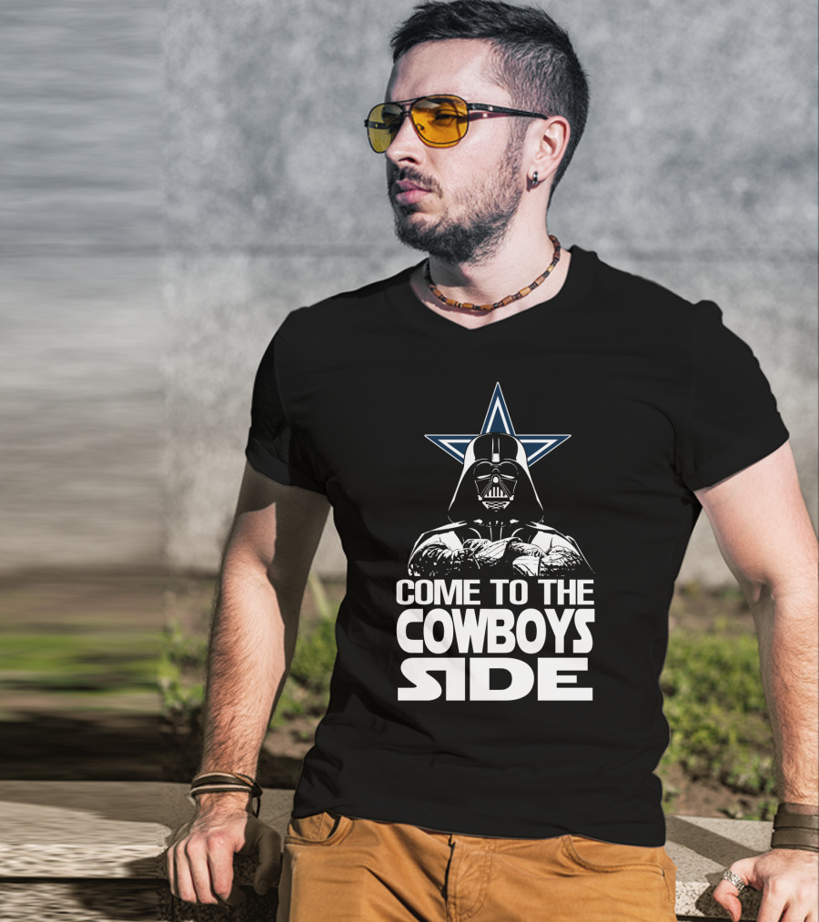 Come To The Cowboys Side Darth Vader Star Dallas Cowboys T-Shirt