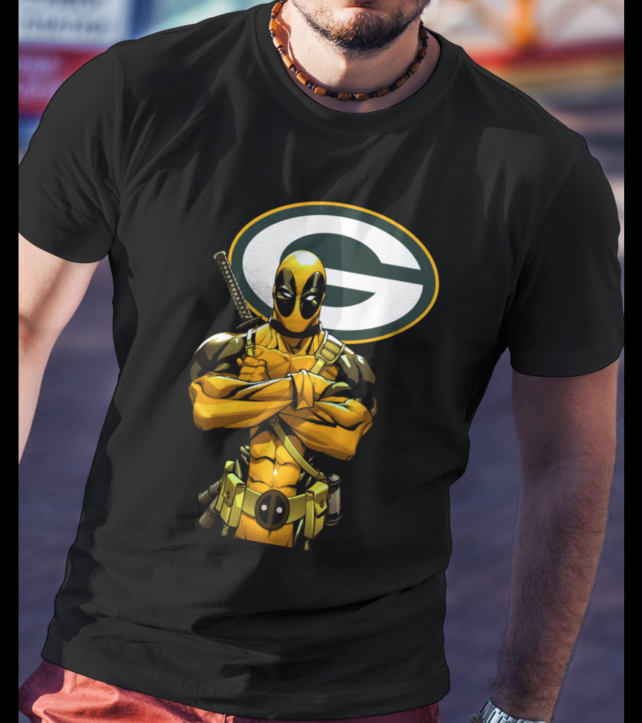Green Bay Packers Deadpool Crossover T-Shirt