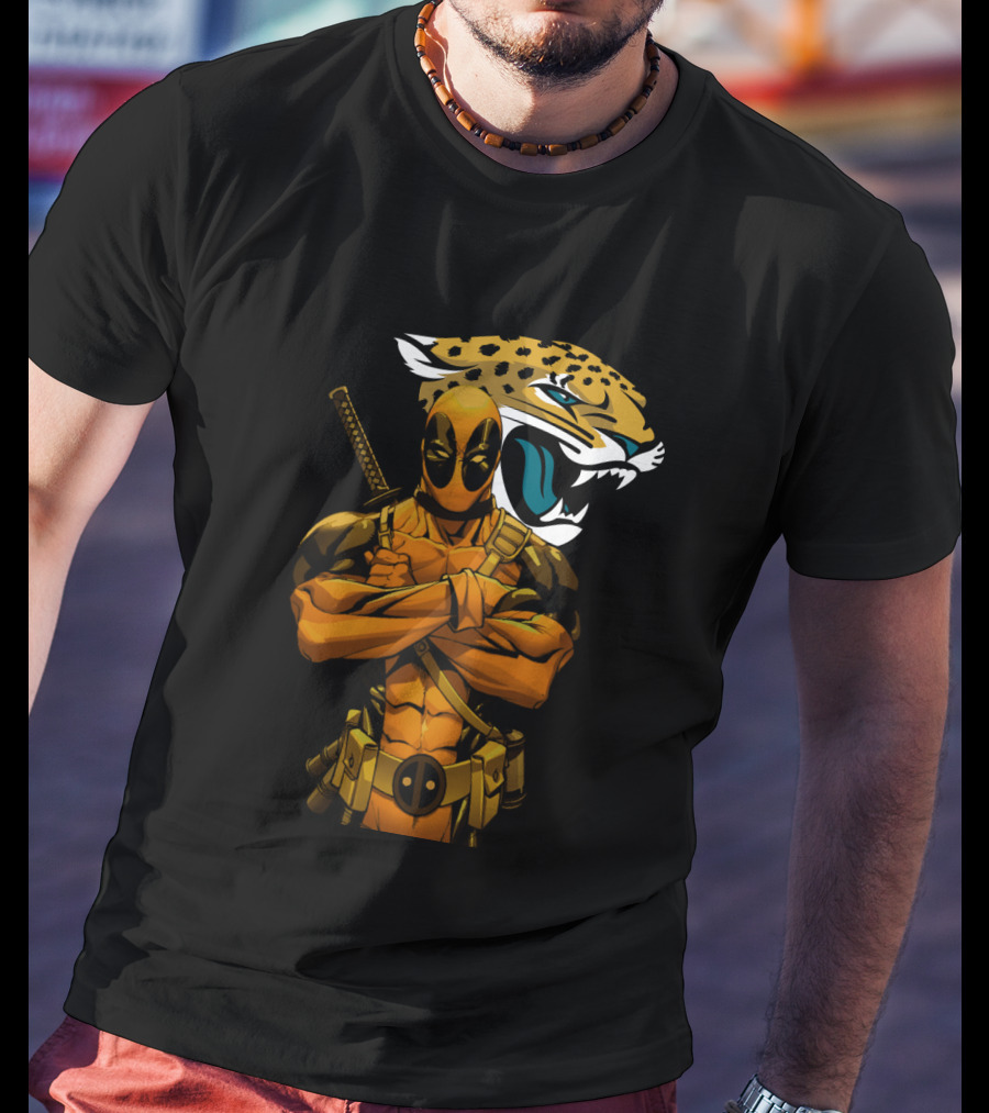 Deadpool Jacksonville Jaguars Crossover Mashup T-Shirt