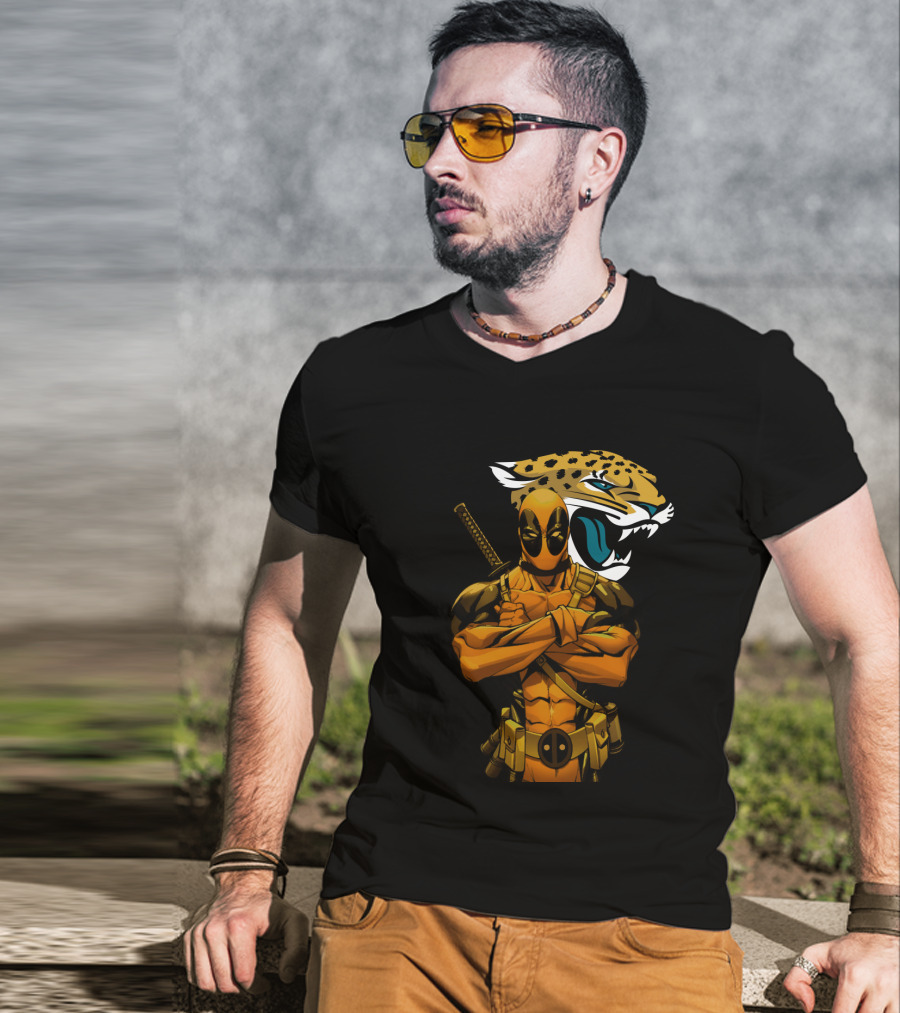 Deadpool Jacksonville Jaguars Crossover Mashup T-Shirt