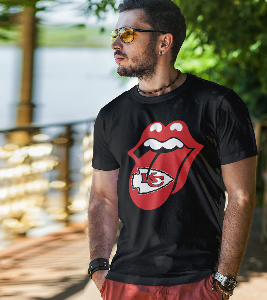 Kansas City Chiefs Kc Arrowhead Tongue T-Shirt