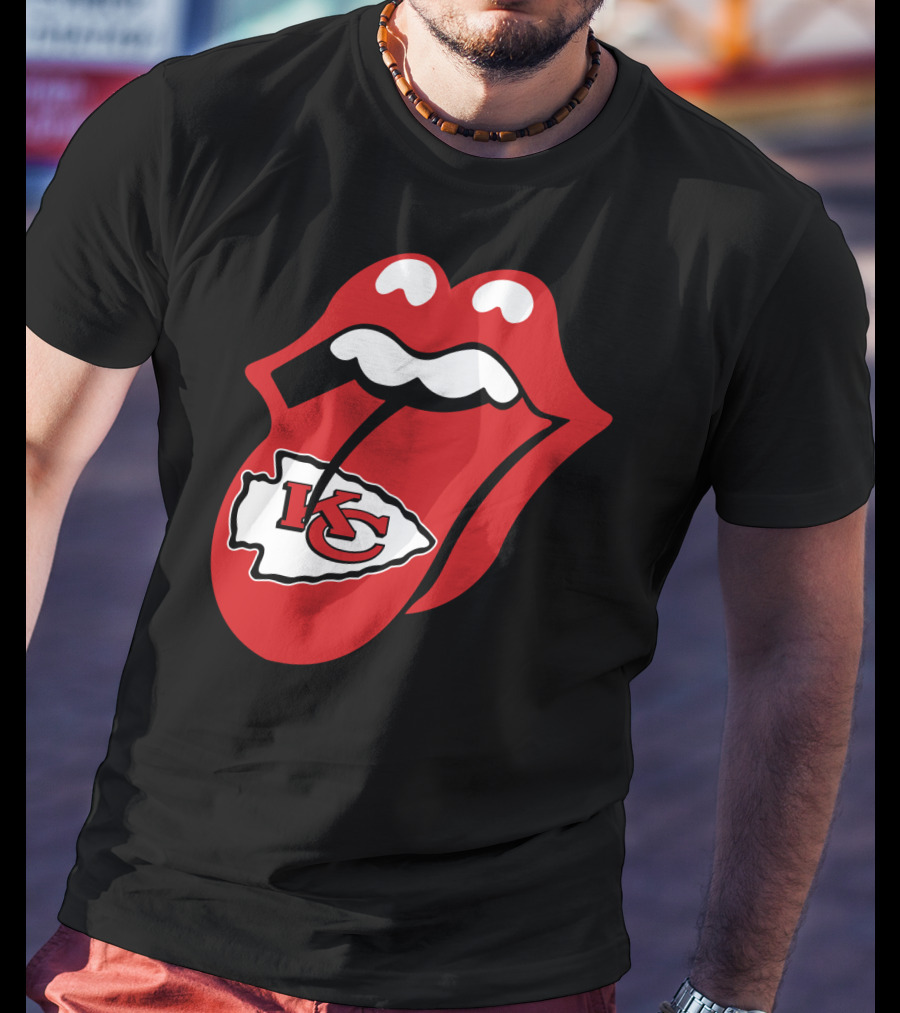 Kansas City Chiefs Kc Arrowhead Tongue T-Shirt