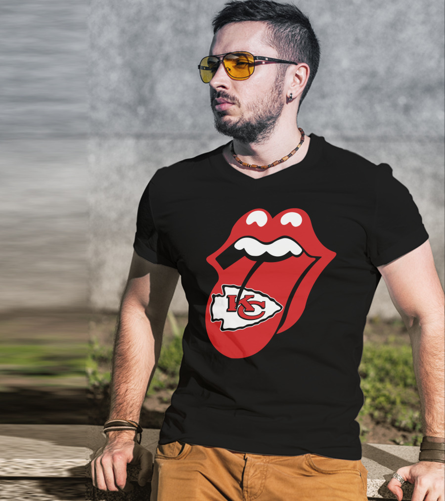 Kansas City Chiefs Kc Arrowhead Tongue T-Shirt