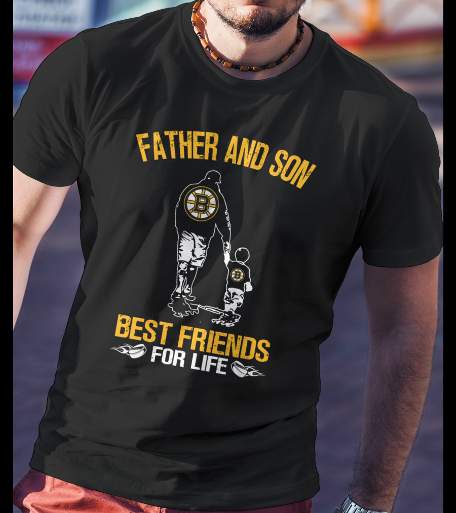 Father And Son Best Friends For Life Boston Bruins T-Shirt
