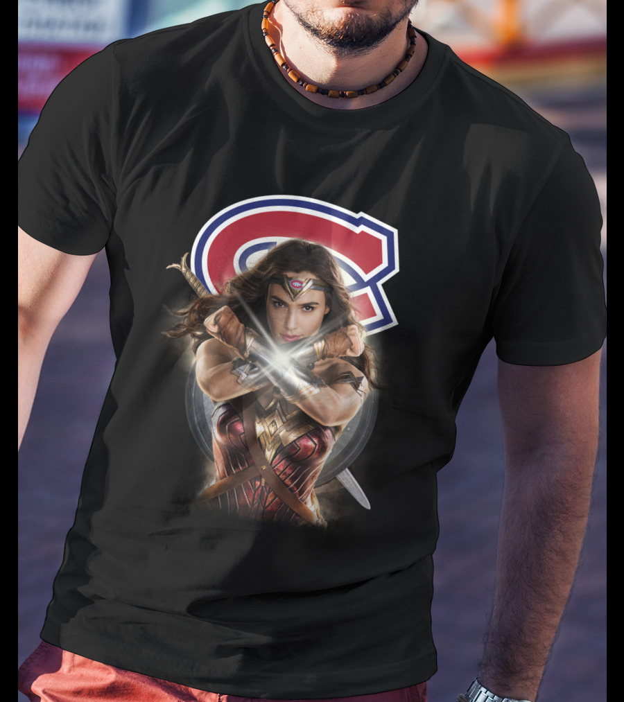 Montreal Canadiens Wonder Woman Crossover T-Shirt