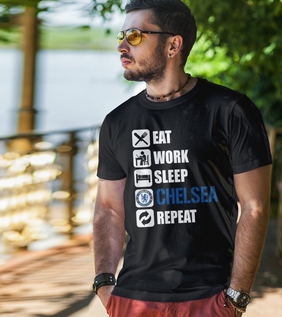 Eat Work Sleep Chelsea Repeat T-Shirt