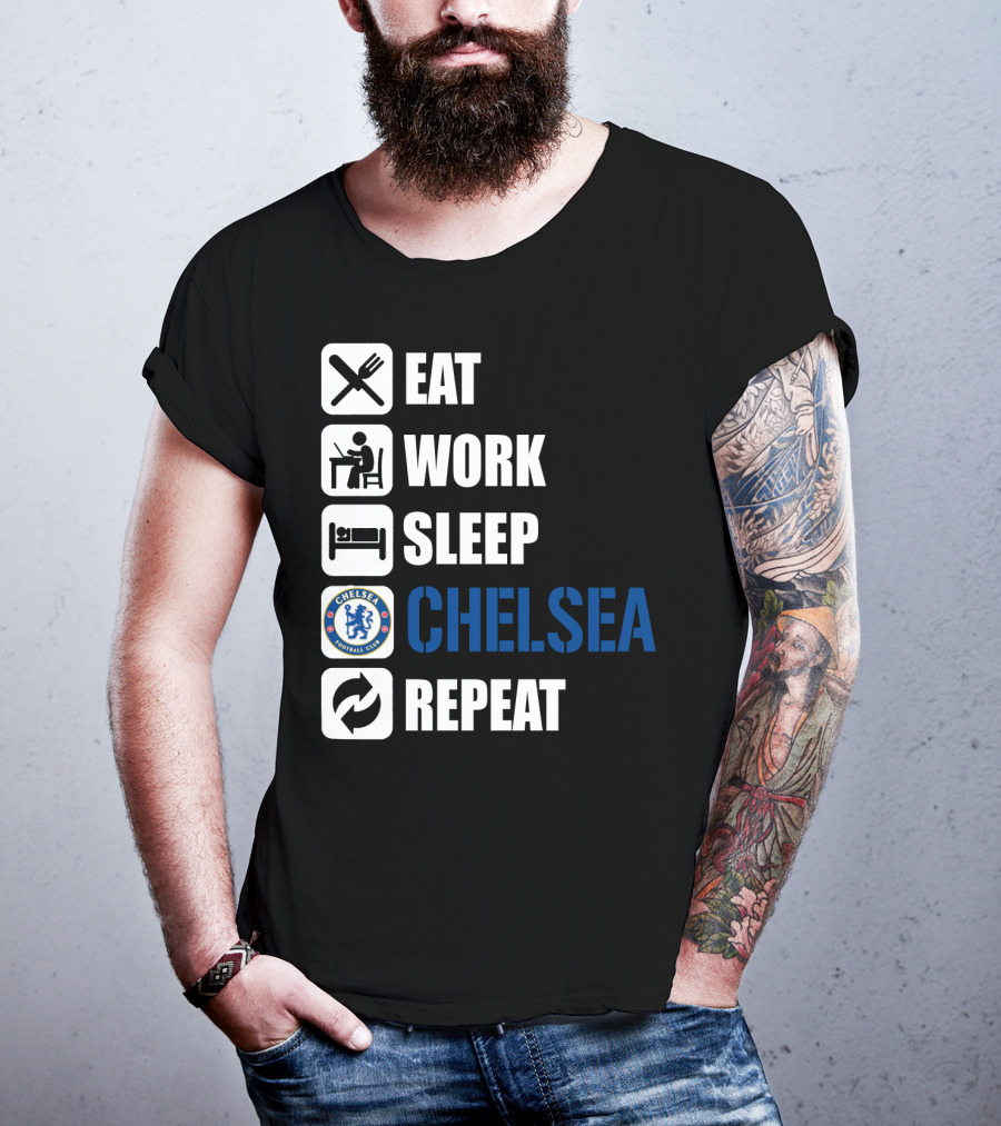 Eat Work Sleep Chelsea Repeat T-Shirt
