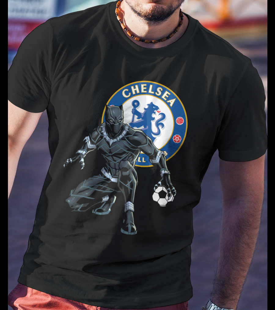 Chelsea Football Club Black Panther Soccer Crossover T-Shirt