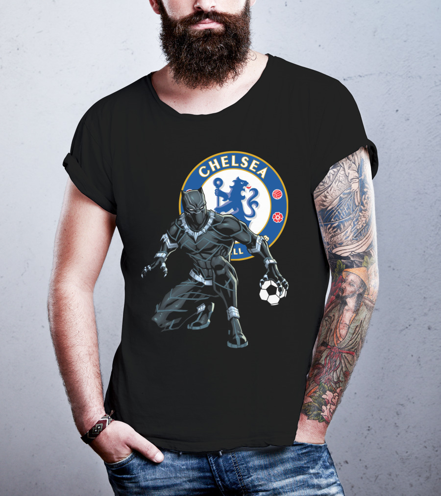 Chelsea Football Club Black Panther Soccer Crossover T-Shirt