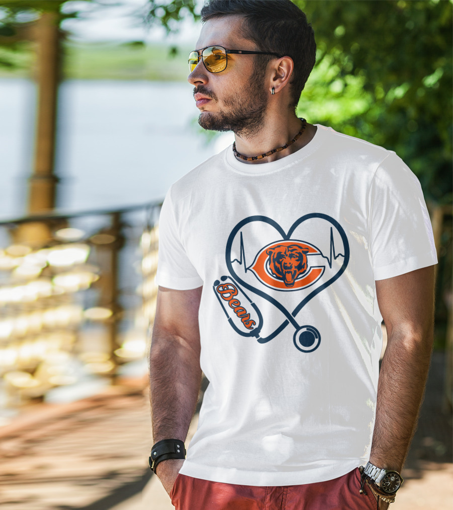 Bears Heartbeat Nurse Stethoscope T-Shirt