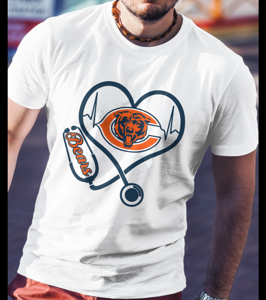 Bears Heartbeat Nurse Stethoscope T-Shirt