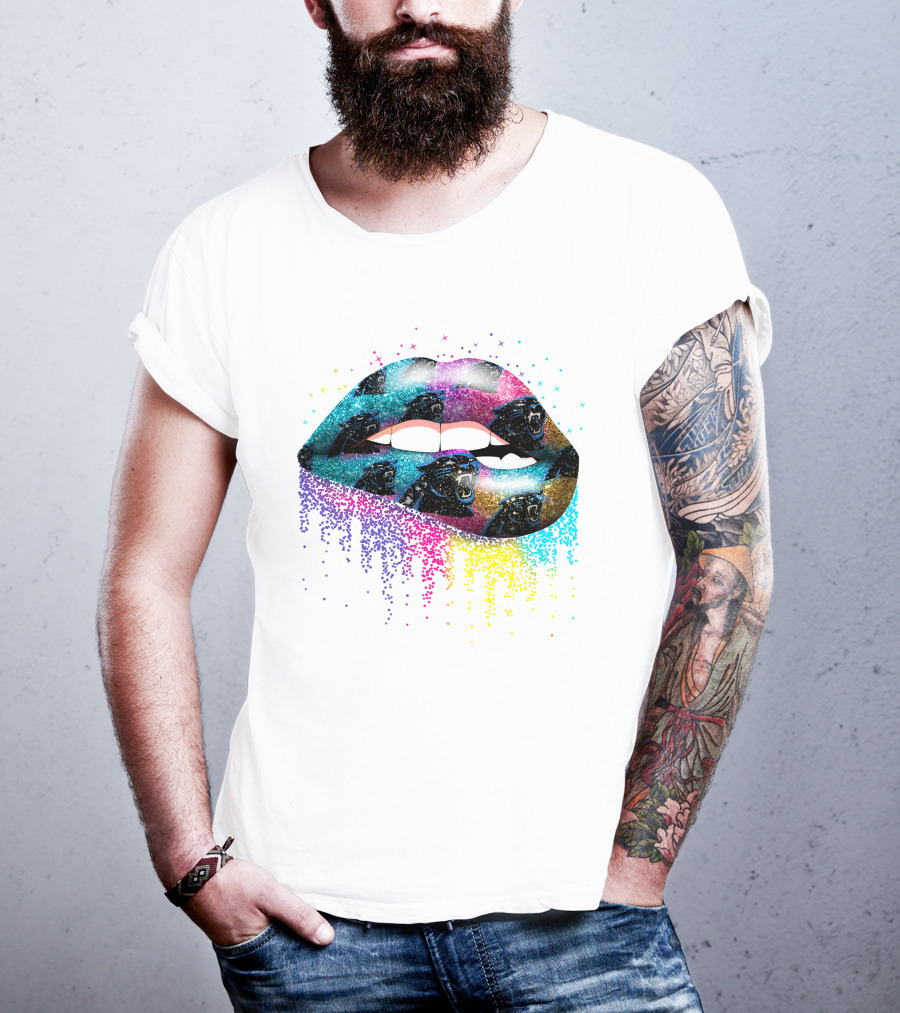 Lip Bite Carolina Panthers Spectrum T-Shirt
