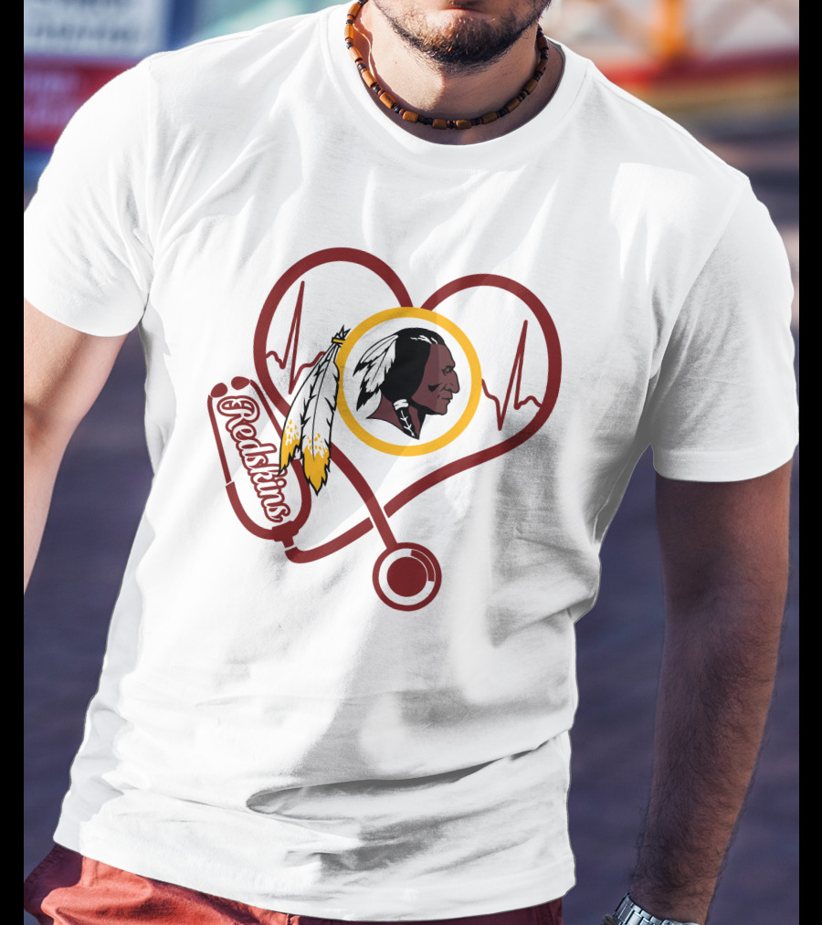 Redskins Nurse Heartbeat Stethoscope T-Shirt
